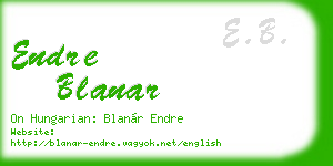 endre blanar business card